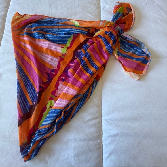 New Vibrant Abstract Multicolor Triangle Bikini Set Padded Bra - Picture 4 of 5